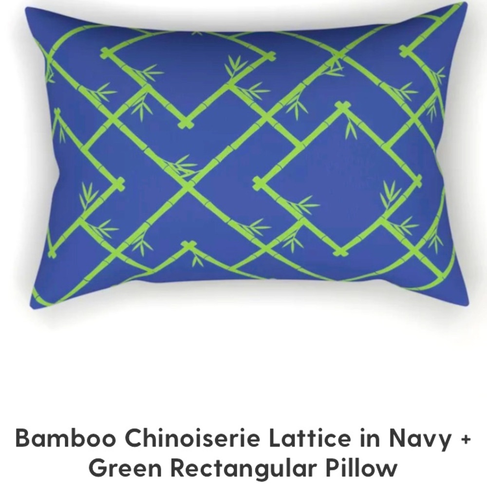 Chinoiserie inspired accent pillow